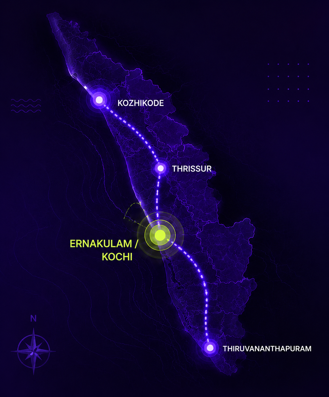 Ziyet Ventures service area map, Ernakulam Kerala